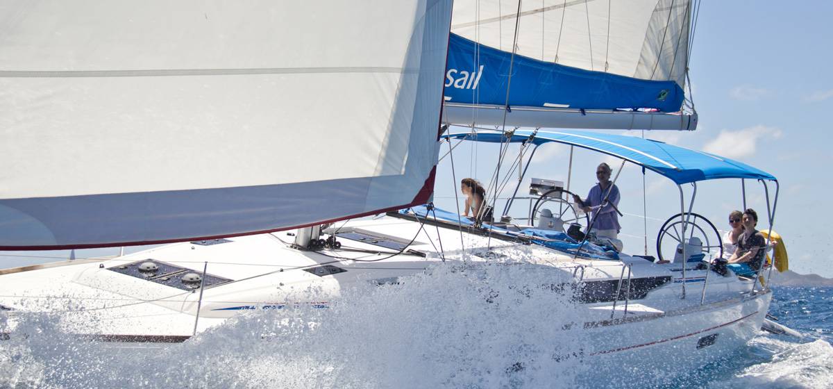Sunsail yacht undeway