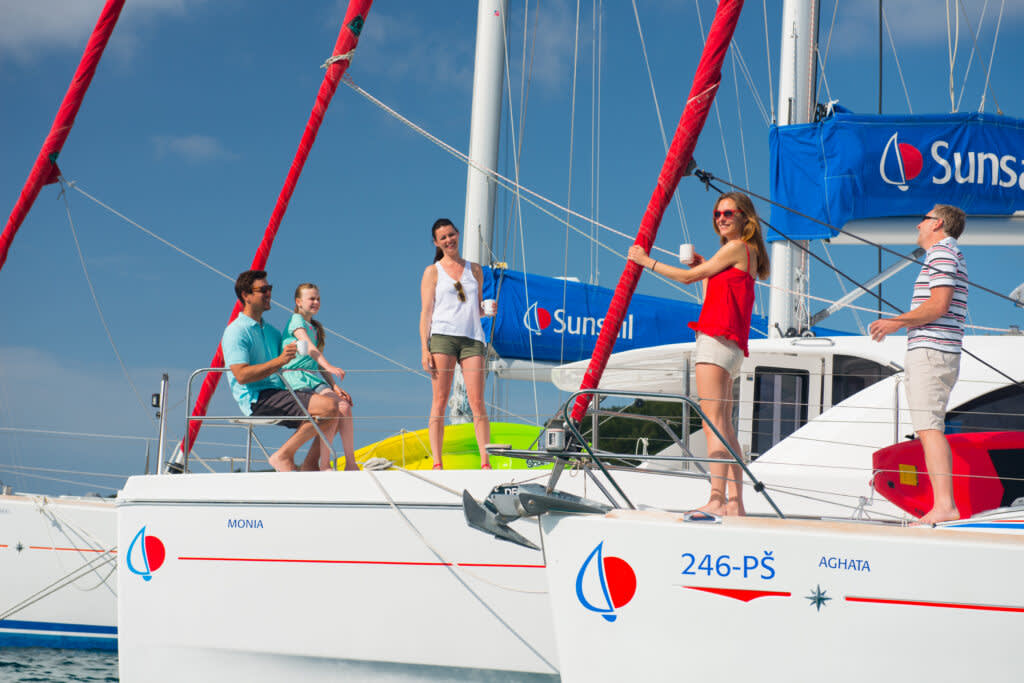 Family sailing in Croatia 