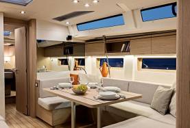Sunsail 51 saloon side view
