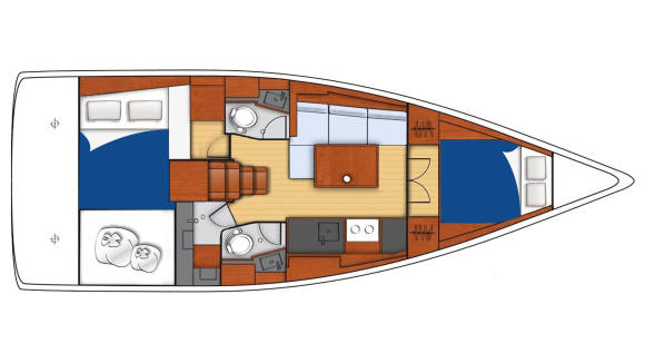 Sunsail 38.2 bovendeks