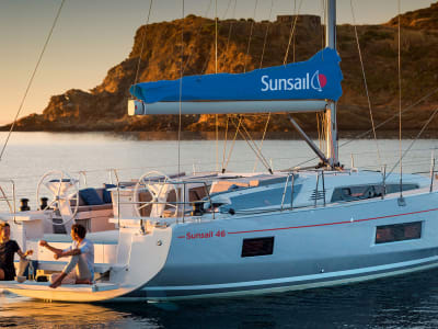 Sunsail 46 at Sunset
