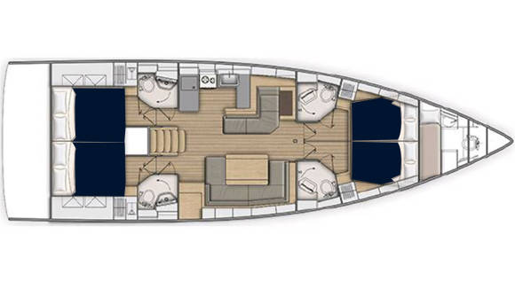 Sunsail 52.4 Deck Plan
