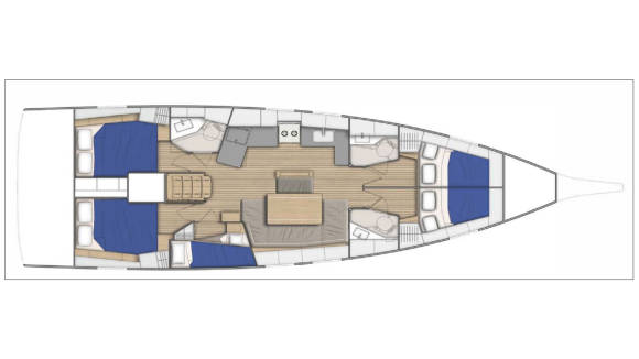 Sunsail 46.1 Layout