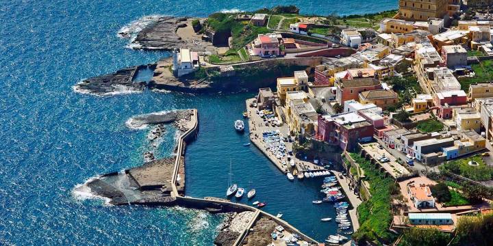 Ventotene Porto Romano from above